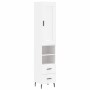 Aparador alto madera contrachapada blanco 34,5x34x180 cm de , Aparadores - Ref: Foro24-3200273, Precio: 112,40 €, Descuento: %