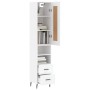 Aparador alto madera contrachapada blanco 34,5x34x180 cm de , Aparadores - Ref: Foro24-3200273, Precio: 112,40 €, Descuento: %