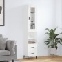 Aparador alto madera contrachapada blanco 34,5x34x180 cm de , Aparadores - Ref: Foro24-3199313, Precio: 112,52 €, Descuento: %