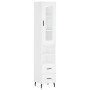Aparador alto madera contrachapada blanco 34,5x34x180 cm de , Aparadores - Ref: Foro24-3199313, Precio: 112,52 €, Descuento: %
