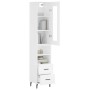 Aparador alto madera contrachapada blanco 34,5x34x180 cm de , Aparadores - Ref: Foro24-3199313, Precio: 112,52 €, Descuento: %