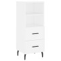 Aparador alto madera contrachapada blanco 34,5x34x180 cm de , Aparadores - Ref: Foro24-3199313, Precio: 112,52 €, Descuento: %