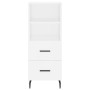 Aparador alto madera contrachapada blanco 34,5x34x180 cm de , Aparadores - Ref: Foro24-3199313, Precio: 112,52 €, Descuento: %