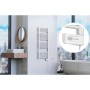 EISL Radiador de baño con temporizador blanco 120x50x15 cm de , Radiadores - Ref: Foro24-438839, Precio: 346,89 €, Descuento: %