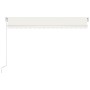 Toldo manual retráctil con LED color crema 400x350 cm de vidaXL, Toldos - Ref: Foro24-3068982, Precio: 391,19 €, Descuento: %