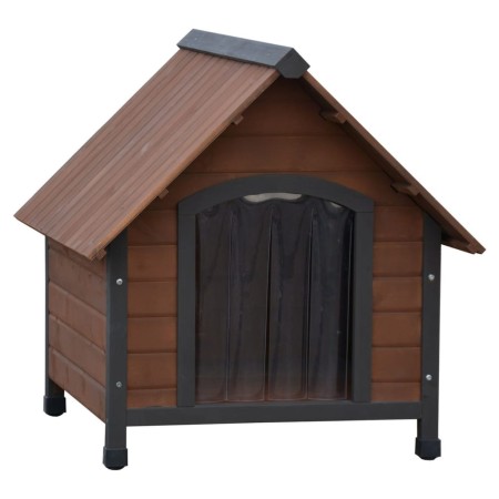 @Pet Casa de perros solapas de plástico Rustique marrón 88x78x80 cm de , Casetas para perros - Ref: Foro24-441160, Precio: 16...