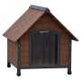 @Pet Casa de perros solapas de plástico Rustique marrón 88x78x80 cm de , Casetas para perros - Ref: Foro24-441160, Precio: 16...