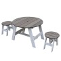 AXI Juego de mesa de pícnic para niños 3 pzas gris y blanco de , Mesas de jardín - Ref: Foro24-441653, Precio: 82,67 €, Descu...