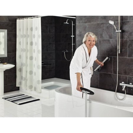 RIDDER Barra de agarre seguridad Premium 30 cm aluminio cromo y negro de , Asideros de seguridad - Ref: Foro24-445017, Precio...