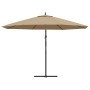 Sombrilla voladiza con poste de aluminio gris taupe 350 cm de , Sombrillas - Ref: Foro24-44506, Precio: 119,98 €, Descuento: %