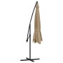 Sombrilla voladiza con poste de aluminio gris taupe 350 cm de , Sombrillas - Ref: Foro24-44506, Precio: 119,98 €, Descuento: %