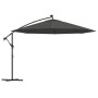 Sombrilla voladiza luces LED y poste de metal antracita 350 cm de , Sombrillas - Ref: Foro24-44525, Precio: 135,77 €, Descuen...