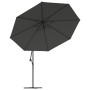 Sombrilla voladiza luces LED y poste de metal antracita 350 cm de , Sombrillas - Ref: Foro24-44525, Precio: 135,77 €, Descuen...
