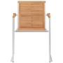 Sillas de jardín 2 uds madera maciza de teca y acero inoxidable de , Sillas de jardín - Ref: Foro24-46515, Precio: 223,47 €, ...