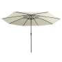 Sombrilla de jardín con palo de metal blanco arena 390 cm de , Sombrillas - Ref: Foro24-47378, Precio: 83,26 €, Descuento: %