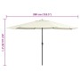 Sombrilla de jardín con palo de metal blanco arena 390 cm de , Sombrillas - Ref: Foro24-47378, Precio: 83,26 €, Descuento: %