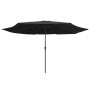 Sombrilla de jardín con palo de metal negra 390 cm de , Sombrillas - Ref: Foro24-47384, Precio: 82,56 €, Descuento: %