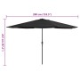Sombrilla de jardín con palo de metal negra 390 cm de , Sombrillas - Ref: Foro24-47384, Precio: 82,56 €, Descuento: %