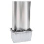 Fuente de jardín de acero inoxidable plateado 60,2x37x122,1 cm de , Fuentes y cascadas - Ref: Foro24-48095, Precio: 539,84 €,...