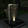 Fuente de jardín de acero inoxidable plateado 60,2x37x122,1 cm de , Fuentes y cascadas - Ref: Foro24-48095, Precio: 539,84 €,...