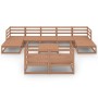 Juego muebles de jardín 10 pzas madera maciza pino marrón miel de , Conjuntos de jardín - Ref: Foro24-3078142, Precio: 678,50...