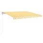 Toldo retráctil automático amarillo y blanco 400x350 cm de vidaXL, Toldos - Ref: Foro24-3068988, Precio: 418,19 €, Descuento: %