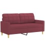 Juego de sofás con cojines 2 piezas tela rojo tinto de , Sofás - Ref: Foro24-3201296, Precio: 421,99 €, Descuento: %