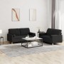 Juego de sofás con cojines 2 piezas tela negro de , Sofás - Ref: Foro24-3201294, Precio: 420,41 €, Descuento: %
