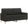Juego de sofás con cojines 2 piezas tela negro de , Sofás - Ref: Foro24-3201294, Precio: 420,41 €, Descuento: %