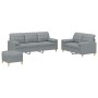 Juego de sofás con cojines 3 piezas tela gris claro de , Sofás - Ref: Foro24-3201330, Precio: 558,14 €, Descuento: %
