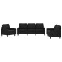 Juego de sofás con cojines 3 piezas terciopelo negro de , Sofás - Ref: Foro24-3201481, Precio: 649,48 €, Descuento: %