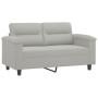 Juego de sofás con cojines 4 piezas tela microfibra gris claro de , Sofás - Ref: Foro24-3202297, Precio: 892,52 €, Descuento: %
