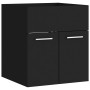 Mueble con lavabo madera de ingeniería negro de vidaXL, Tocadores de baño - Ref: Foro24-3071262, Precio: 158,10 €, Descuento: %
