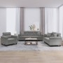 Juego de sofás con cojines 3 piezas tela microfibra gris oscuro de , Sofás - Ref: Foro24-3202304, Precio: 821,98 €, Descuento: %