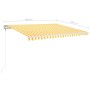 Toldo retráctil automático amarillo y blanco 400x350 cm de vidaXL, Toldos - Ref: Foro24-3068988, Precio: 418,19 €, Descuento: %