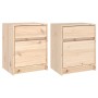 Mesitas de noche 2 uds madera maciza de pino 40x31x50 cm de , Mesitas de noche - Ref: Foro24-808124, Precio: 94,83 €, Descuen...