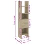 Estantería madera contrachapada color roble Sonoma 40x35x180 cm de , Librerías y estanterías - Ref: Foro24-803419, Precio: 71...