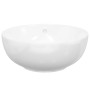 Lavabo redondo cerámica blanco 44x17 cm de , Lavabos - Ref: Foro24-153342, Precio: 79,48 €, Descuento: %
