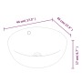 Lavabo redondo cerámica blanco 44x17 cm de , Lavabos - Ref: Foro24-153342, Precio: 79,48 €, Descuento: %