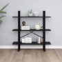Estantería 3 niveles madera maciza de pino negro 100x30x105 cm de , Librerías y estanterías - Ref: Foro24-806556, Precio: 74,...