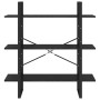 Estantería 3 niveles madera maciza de pino negro 100x30x105 cm de , Librerías y estanterías - Ref: Foro24-806556, Precio: 74,...