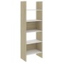 Estantería madera contrachapada blanco y roble 60x35x180 cm de , Librerías y estanterías - Ref: Foro24-803412, Precio: 91,10 ...