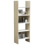 Estantería madera contrachapada blanco y roble 60x35x180 cm de , Librerías y estanterías - Ref: Foro24-803412, Precio: 91,10 ...