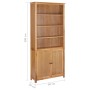 Estantería con 2 puertas de madera maciza de roble 90x30x200 cm de , Librerías y estanterías - Ref: Foro24-289178, Precio: 38...