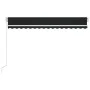 Toldo manual retráctil con LED gris antracita 400x350 cm de vidaXL, Toldos - Ref: Foro24-3068984, Precio: 362,00 €, Descuento: %