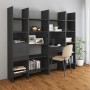 Estantería de madera contrachapada gris brillante 60x35x180 cm de , Librerías y estanterías - Ref: Foro24-803433, Precio: 59,...