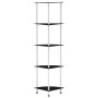 Estantería 5 niveles cristal templado negro 30x30x130 cm de , Librerías y estanterías - Ref: Foro24-249521, Precio: 51,95 €, ...