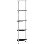 Estantería 5 niveles cristal templado negro 30x30x130 cm de , Librerías y estanterías - Ref: Foro24-249521, Precio: 51,95 €, ...