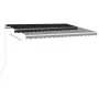 Toldo manual retráctil con LED gris antracita 400x350 cm de vidaXL, Toldos - Ref: Foro24-3068984, Precio: 362,00 €, Descuento: %