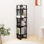 Estantería 4 niveles madera maciza de pino negro 40x30x140 cm de , Librerías y estanterías - Ref: Foro24-806426, Precio: 73,7...